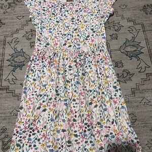 Girls Carter's Floral Print Dress with Pink and Blue